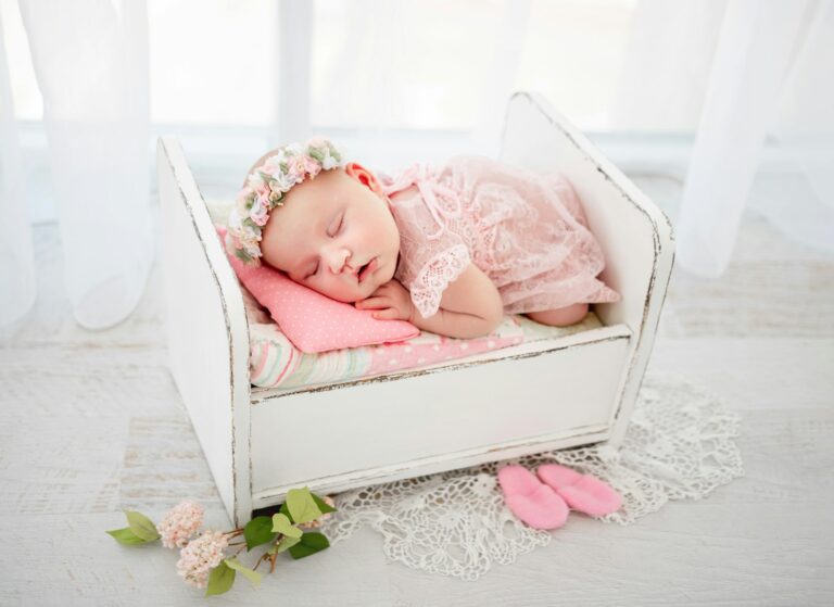 Newborn baby girl photoshoot